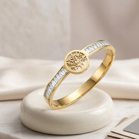 Tree of Life Baguette Crystal Bracelet | Anti-Tarnish Fashion Jewelry