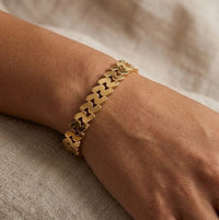 Chunky Interlocking Link Bracelet - Anti Tarnish Fashion Jewelry