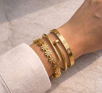Bloom & Bolt Anti-Tarnish Bracelet Stack - Set of 3