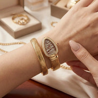 The Serpent Coil Watch - Anti-Tarnish Gold Plated | Moncheri Jewels