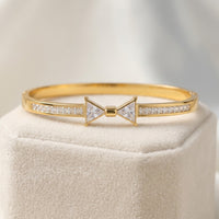 Coquette Crystal Bow Bracelet | Anti-Tarnish Gold Plated