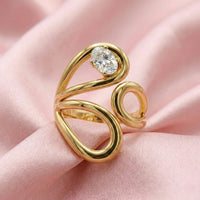 Abstract Swirl Statement Ring | Anti-Tarnish Fashion Jewelry