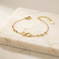Infinity Charm Anti-Tarnish Gold Plated Bracelet | Minimalist Korean Jewellery