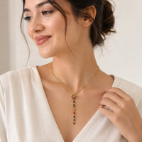 Colorful Star Drop Pendant | Anti-Tarnish Gold-Plated Necklace