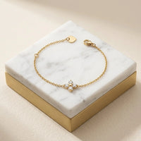 Floral Minimalist Gold-Plated Bracelet | Anti-Tarnish & Waterproof