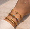 Elegant 3-Piece Anti-Tarnish Gold Plated Bracelet Stack - Minimalist Layered Jewelry