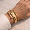 The Ultimate It-Girl Gold Plated Bracelet Stack (3-Piece Set)