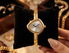 Luxury Triangle Dial Bangle Watch - Anti-Tarnish Gold Plated Aesthetic Watch for Women