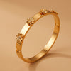 Daisy Bloom Anti-Tarnish Gold Plated Bangle Bracelet