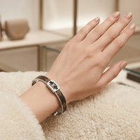 Designer Monogram Cuff Bracelet - Anti-Tarnish Gold Plated | Moncheri Jewels