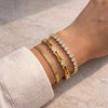 Aesthetic Trio: 3-Piece Anti-Tarnish Gold-Plated Bracelet Stack