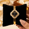 Black Clover Dial Anti-Tarnish Gold Plated Watch | Moncheri Jewels