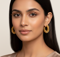 Coiled Wire Textured Hoop Earrings | Anti-Tarnish Gold Plated