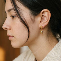 Minimalist Teardrop Dangle Earrings - Anti Tarnish Gold Plated