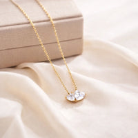 Anti-Tarnish Gold Plated Double Heart Pendant Necklace