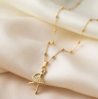 Ballerina Pendant Necklace - Anti-Tarnish Gold-Plated