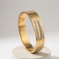 Honeycomb Geometric Cuff Bracelet - Anti Tarnish