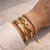 The "Old Money" 3-Piece Infinity Bracelet Stack - Anti-Tarnish Gold Plated