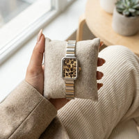 The Vintage Rectangle Watch - Two Tone Gold Plated