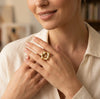Hollow Lips Statement Ring | Anti-Tarnish Adjustable Band