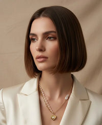 Layered Pearl Heart Anti-Tarnish Gold Plated Necklace - Korean Style