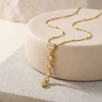 Heart Drop Anti-Tarnish Gold Plated Necklace