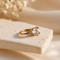 Solitaire American Diamond Nose Pin | Anti-Tarnish Gold Plated