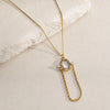 Anti Tarnish Gold Plated Minimalist Pearl Pendant Necklace