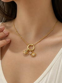 Celestial Planet & Star Anti-Tarnish Gold Plated Necklace