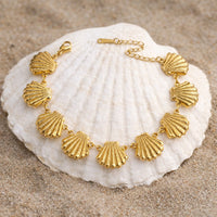 Anti-Tarnish Gold-Plated Seashell Bracelet | Waterproof & Hypoallergenic