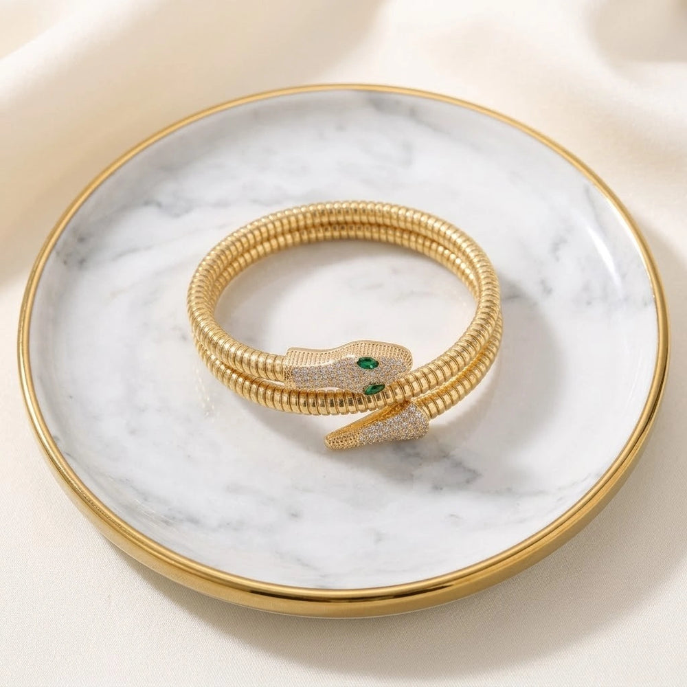 Snake Wrap Serpent Bracelet - Anti-Tarnish Gold Plated