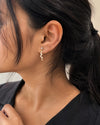 Crystal Snake Dangle Earrings - Anti Tarnish Gold Plated