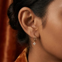 Korean Spiral Star Charm Earrings - Anti Tarnish Gold Plated