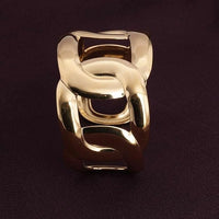 Chunky Open Link Anti-Tarnish Gold Plated Cuff Bracelet