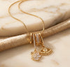 Swan & Evil Eye Multi-Charm Necklace | Anti-Tarnish Gold Plated
