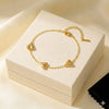 Triple Heart Charm Anti-Tarnish Gold Plated Bracelet for Women