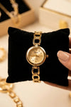 Vintage Elegance Anti-Tarnish Gold Plated Chain Watch