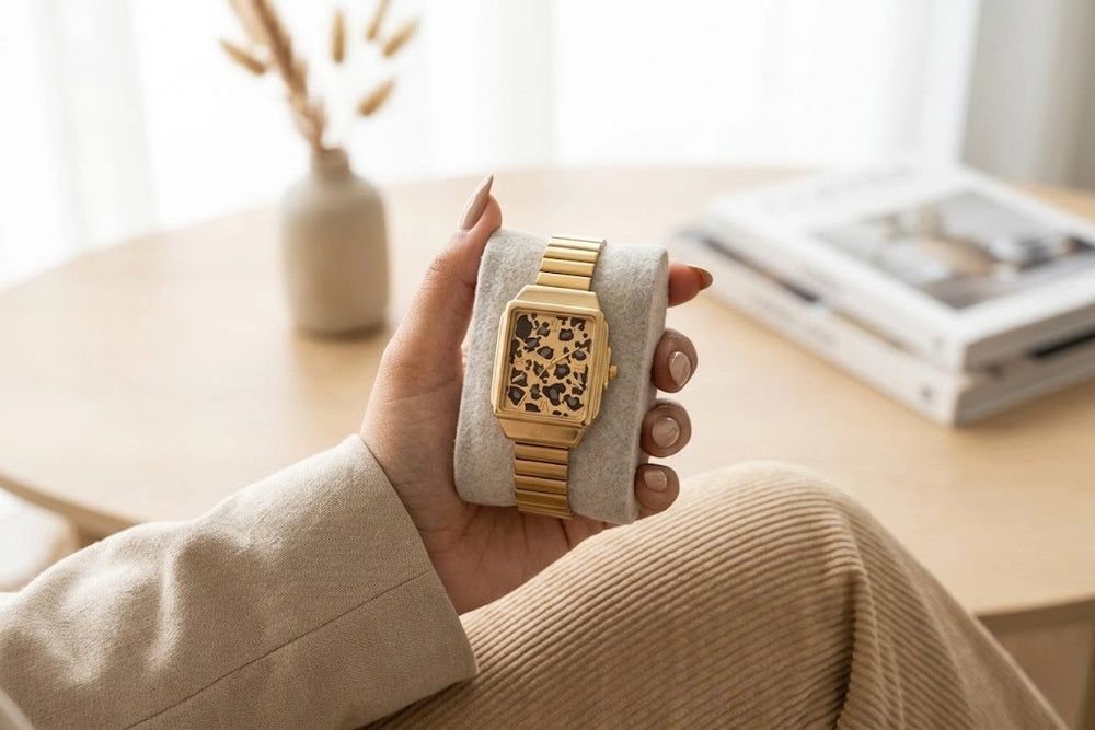 Luxury Gold Leopard Print Women's Watch | Anti-Tarnish & Gold Plated