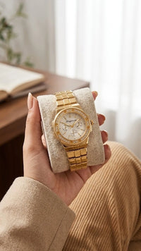 Classic Rhinestone Gold-Plated Watch | Anti-Tarnish