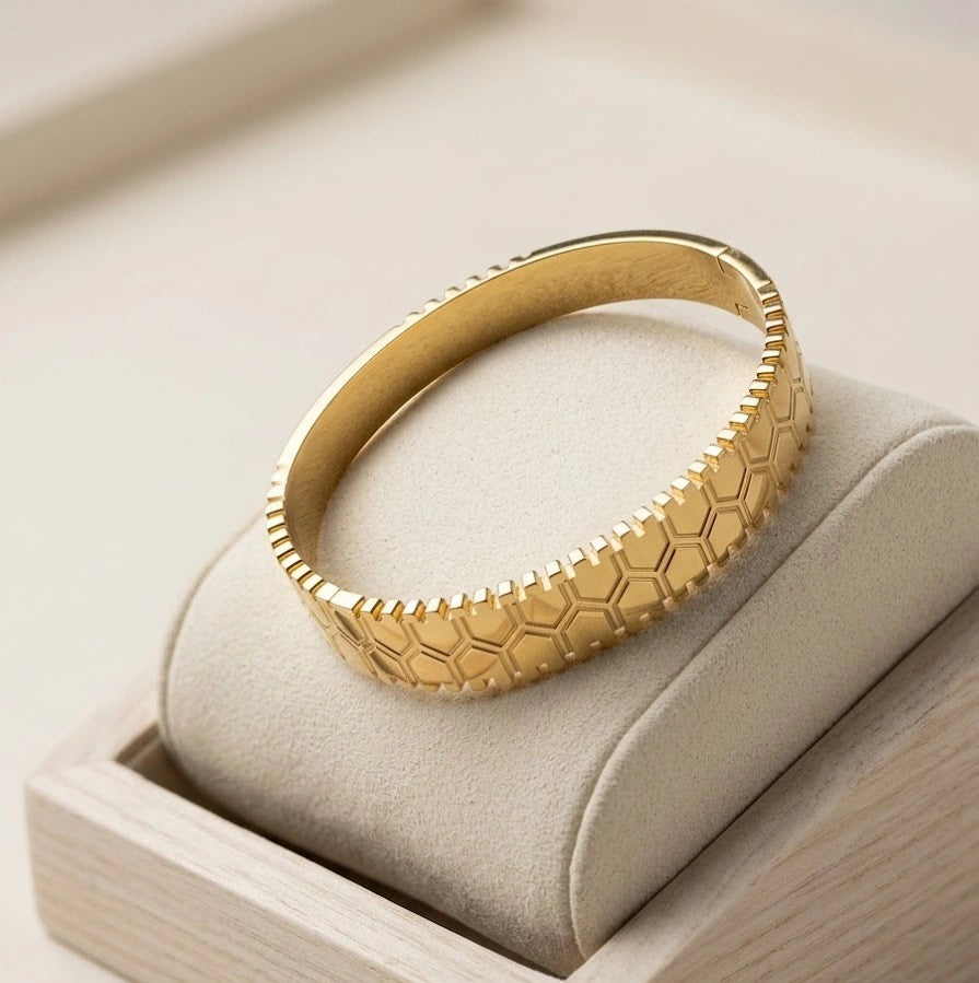 Honeycomb Geometric Link Bracelet - Anti Tarnish Fashion Jewelry