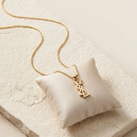 Elegant Monogram Pendant Necklace - Anti Tarnish Fashion Jewelry