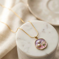 Floral Pearl Pendant Necklace | Anti-Tarnish Everyday Wear