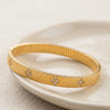 Textured Clover Motif Anti-Tarnish Bracelet - Premium Fashion Jewelry