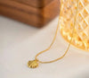 Scallop Shell Pendant Necklace Gold Plated – Anti-Tarnish Korean Style Chain