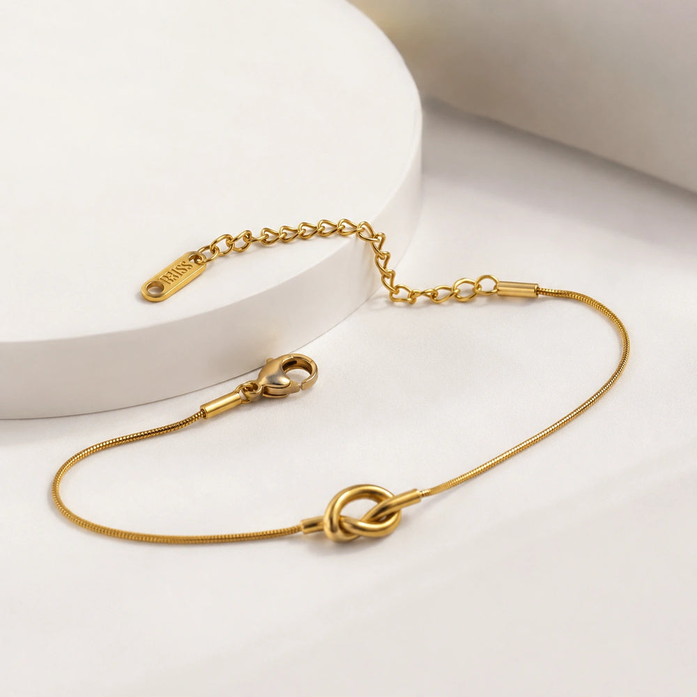 Infinity Knot Gold Plated Bracelet - Anti Tarnish Everyday Wear