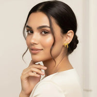 Bow Stud Earrings – Anti-Tarnish Ribbon Design (Korean Style)