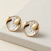Sun & Heart Anti-Tarnish Gold Plated Stud Earrings