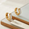 Sparkling Thick Huggie Earrings - Premium Anti Tarnish