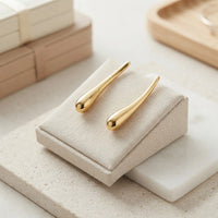 Teardrop Minimalist Gold Plated Earrings | Anti Tarnish