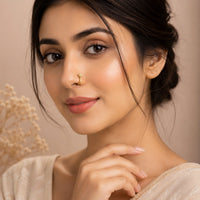 Floral Motif Anti-Tarnish Gold-Plated Nose Pin | Dainty Everyday Wear